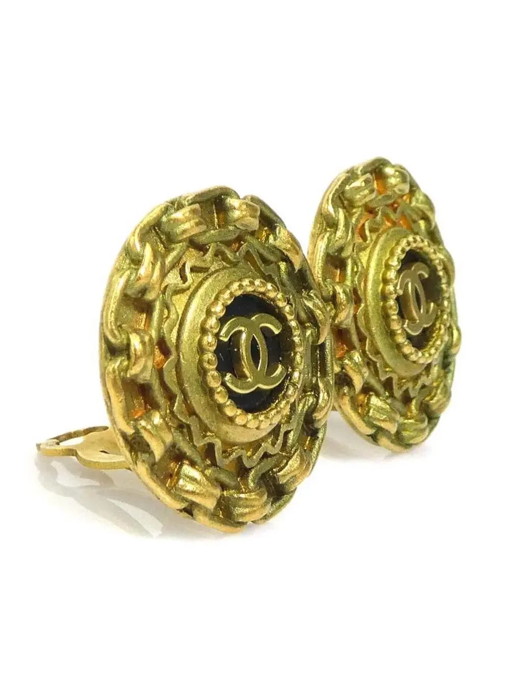 Auth Chanel Vintage Cc Logo Clip On #303076C28B